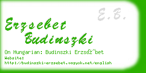 erzsebet budinszki business card
